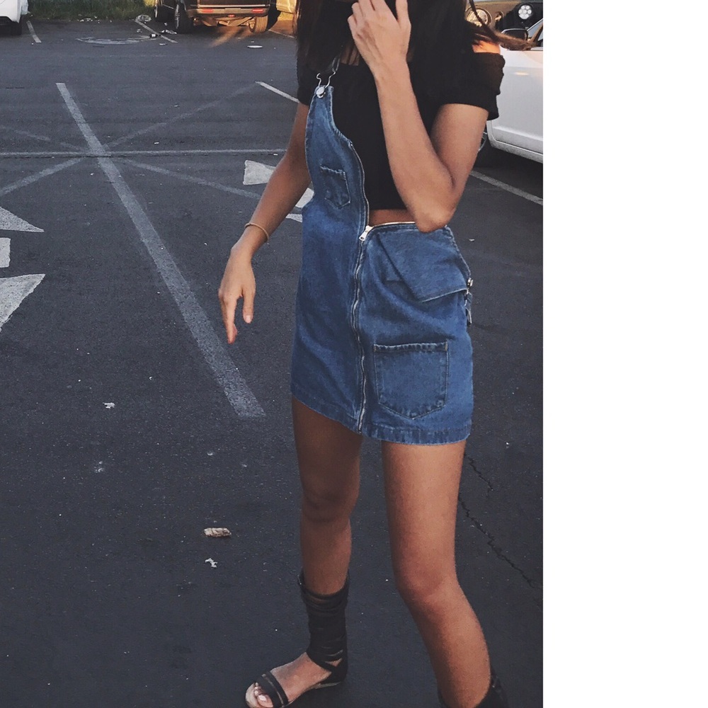 Jean overall dress